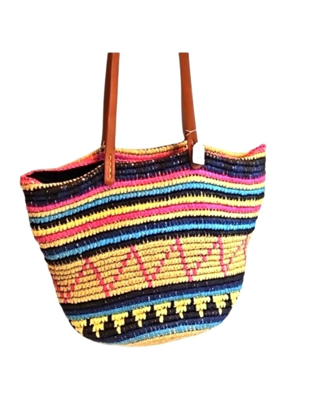 BAY SKY Women OS Beach Tote bag Multicolored 100% Paper Multicolor Eco-Friendly